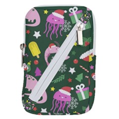 Colorful Funny Christmas Pattern Belt Pouch Bag (Large)