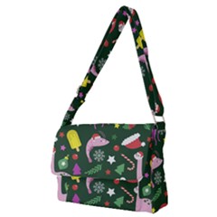 Colorful Funny Christmas Pattern Full Print Messenger Bag (M)