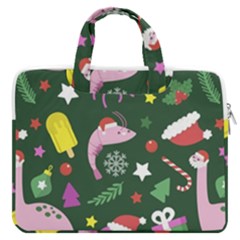 Colorful Funny Christmas Pattern MacBook Pro 13  Double Pocket Laptop Bag