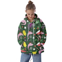 Colorful Funny Christmas Pattern Kids  Oversized Hoodie by Semog4