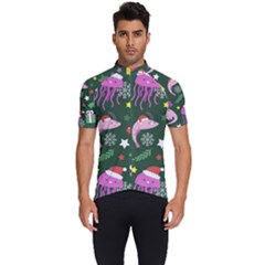 Colorful Funny Christmas Pattern Men s Short Sleeve Cycling Jersey