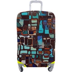 Stained Glass Mosaic Abstract Luggage Cover (large) by Semog4