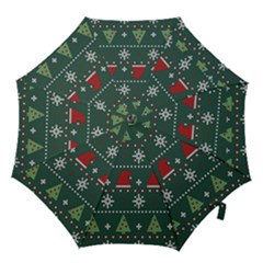 Beautiful Knitted Christmas Pattern Hook Handle Umbrellas (large) by Semog4