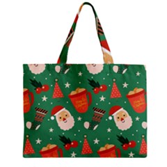 Colorful Funny Christmas Pattern Zipper Mini Tote Bag