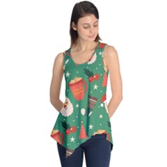 Colorful Funny Christmas Pattern Sleeveless Tunic