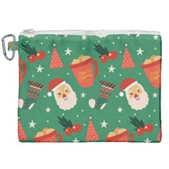 Colorful Funny Christmas Pattern Canvas Cosmetic Bag (XXL)