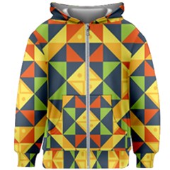 Background Geometric Color Kids  Zipper Hoodie Without Drawstring by Semog4