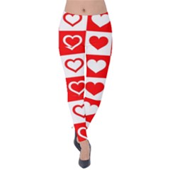 Background Card Checker Chequered Velvet Leggings by Semog4
