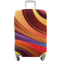 Abstract Colorful Background Wavy Luggage Cover (large) by Semog4