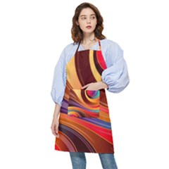 Abstract Colorful Background Wavy Pocket Apron by Semog4