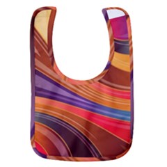 Abstract Colorful Background Wavy Baby Bib by Semog4