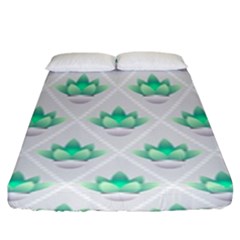 Plant Pattern Green Leaf Flora Fitted Sheet (king Size)