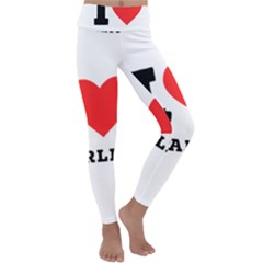 I Love Charles  Kids  Lightweight Velour Classic Yoga Leggings by ilovewhateva