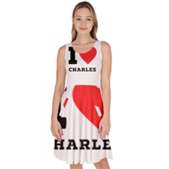 I Love Charles  Knee Length Skater Dress With Pockets by ilovewhateva