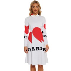 I Love Charles  Long Sleeve Shirt Collar A-line Dress by ilovewhateva