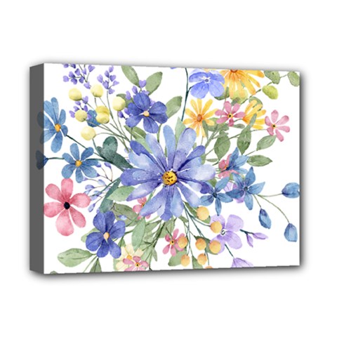 Flower Deluxe Canvas 16  X 12  (stretched)  by zappwaits