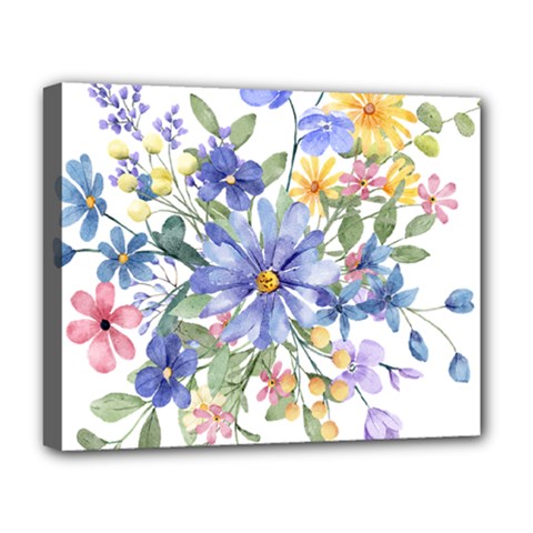 Flower Deluxe Canvas 20  X 16  (stretched) by zappwaits