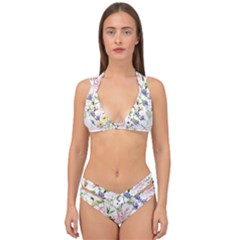 Bunch Of Flowers Double Strap Halter Bikini Set by zappwaits