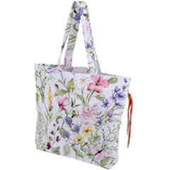 Bunch Of Flowers Drawstring Tote Bag