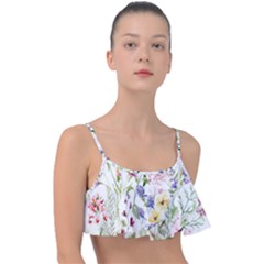 Bunch Of Flowers Frill Bikini Top by zappwaits