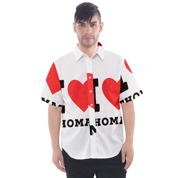 I love thomas Men s Short Sleeve Shirt