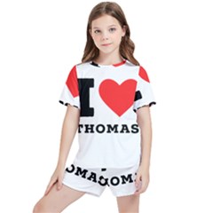 I Love Thomas Kids  Tee And Sports Shorts Set by ilovewhateva