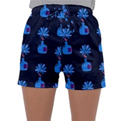 Flower Vase Pattern Sleepwear Shorts