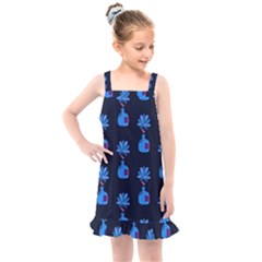 Flower Vase Pattern Kids  Overall Dress