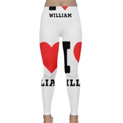 I Love William Lightweight Velour Classic Yoga Leggings by ilovewhateva