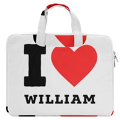 I Love William Macbook Pro 13  Double Pocket Laptop Bag by ilovewhateva