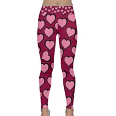Pattern Pink Abstract Heart Love Classic Yoga Leggings