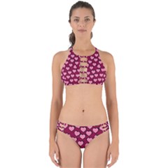 Pattern Pink Abstract Heart Love Perfectly Cut Out Bikini Set