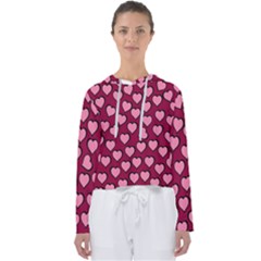 Pattern Pink Abstract Heart Love Women s Slouchy Sweat