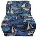 Boat Ship Background Pattern Car Seat Velour Cushion  View1