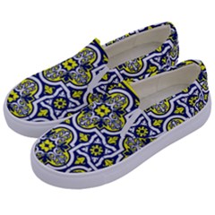 Tiles Panel Decorative Decoration Traditional Pattern Kids  Canvas Slip Ons