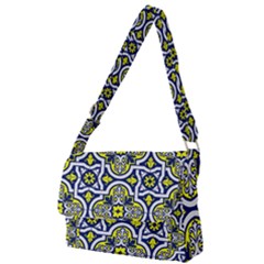 Tiles Panel Decorative Decoration Traditional Pattern Full Print Messenger Bag (s) by Ravend