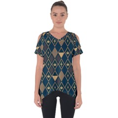 Background Non Seamless Pattern Cut Out Side Drop Tee