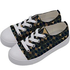 Background Non Seamless Pattern Kids  Low Top Canvas Sneakers