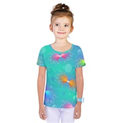 Non Seamless Pattern Blues Bright Kids  One Piece Tee