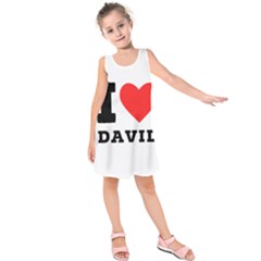 I Love David Kids  Sleeveless Dress by ilovewhateva