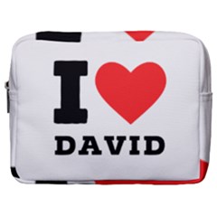 I Love David Make Up Pouch (large) by ilovewhateva