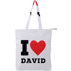 I Love David Double Zip Up Tote Bag by ilovewhateva