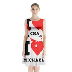 I Love Michael Sleeveless Waist Tie Chiffon Dress by ilovewhateva