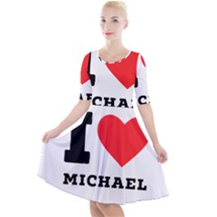 I Love Michael Quarter Sleeve A-line Dress by ilovewhateva