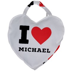 I Love Michael Giant Heart Shaped Tote by ilovewhateva