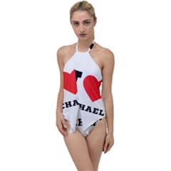 I Love Michael Go With The Flow One Piece Swimsuit by ilovewhateva