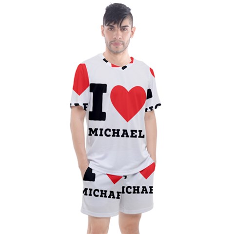 I Love Michael Men s Mesh Tee And Shorts Set by ilovewhateva