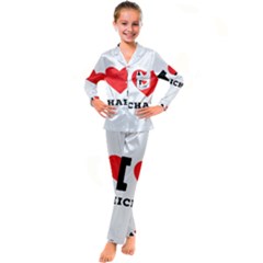 I Love Michael Kid s Satin Long Sleeve Pajamas Set by ilovewhateva