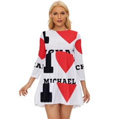 I Love Michael Long Sleeve Babydoll Dress by ilovewhateva