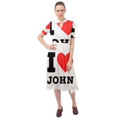 I Love John Keyhole Neckline Chiffon Dress by ilovewhateva